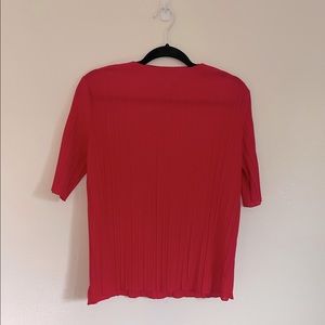 & Other Stories Red Pleated Shirt